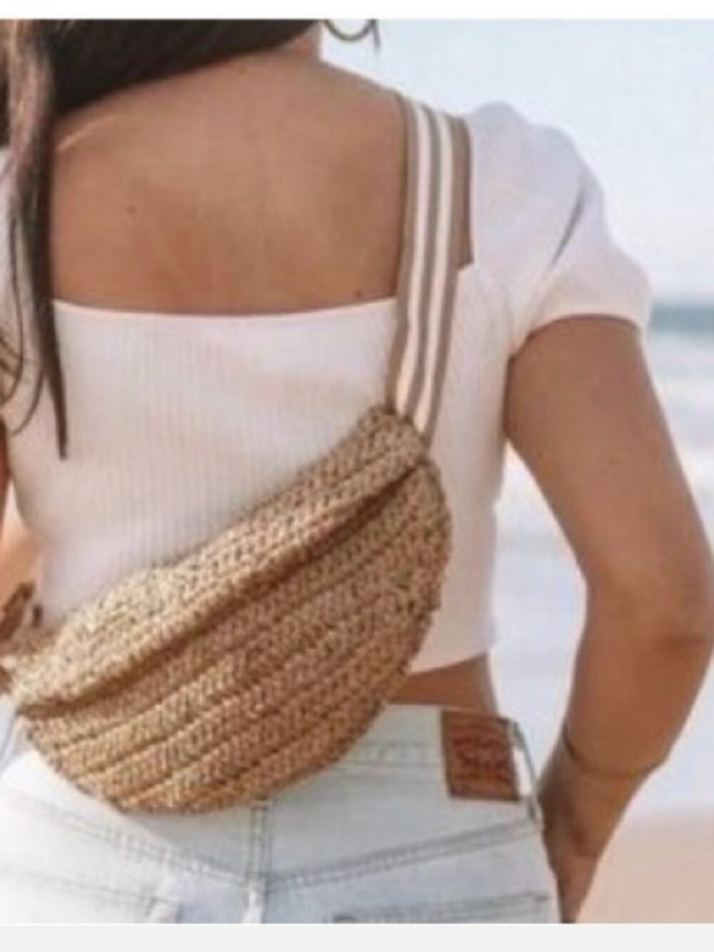 Lu & Elle Woven Straw Crossbody Bag